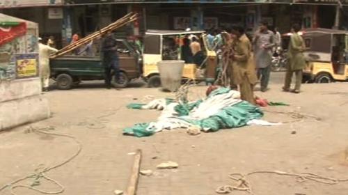 NA-246: PTI election camp in Karimabad removed 