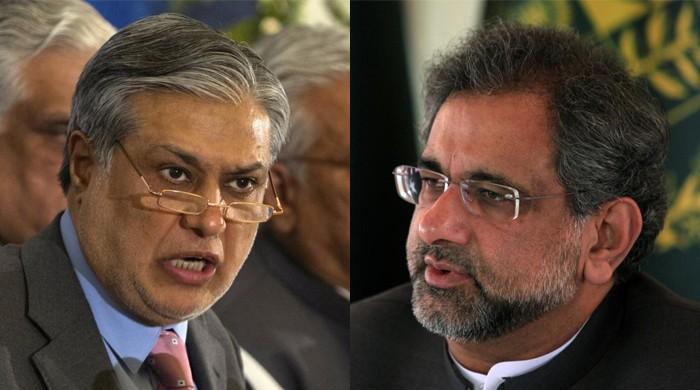 PM Abbasi, Ishaq Dar reach Pakistan