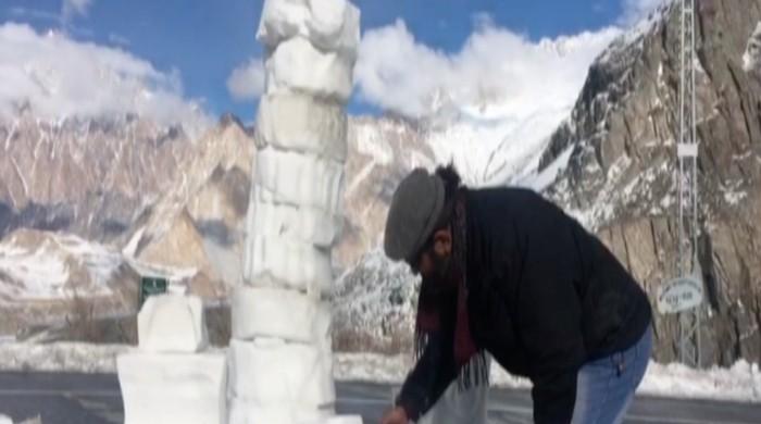 WATCH: Pakistani artist introduces snow art to boost tourism in Hunza Valley