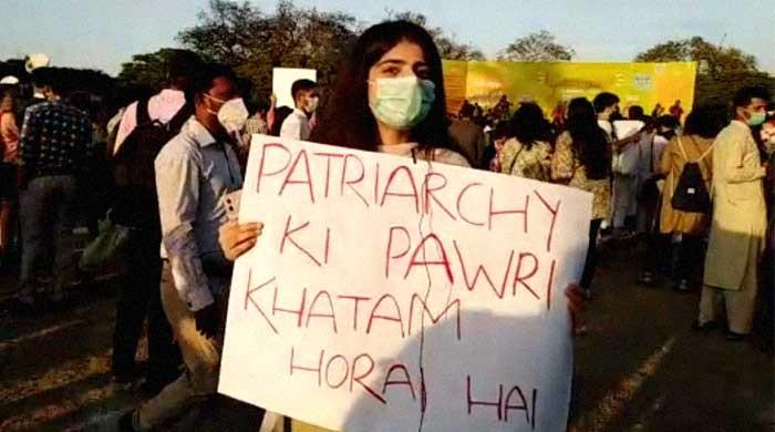 'Pawri' poster at Aurat March a smart jibe at Pakistan's attitude towards women