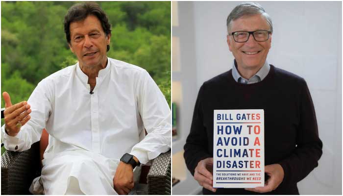 Prime Minister Imran Khan (L) and Bill and Melinda Gates Foundation co-chair Bill Gates. &mdash; Reuters/Facebook
