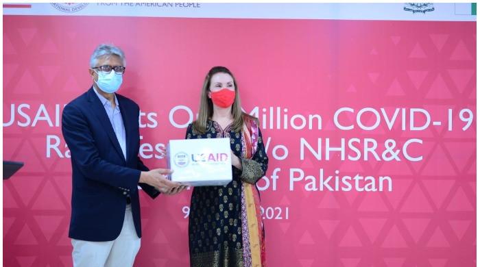 Pakistan receives 1 million antigen rapid diagnostic test kits from USAID