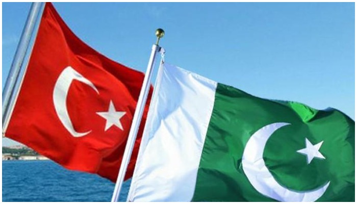 Photo showing the flags of Turkey (L) and Pakistan &mdash; File image