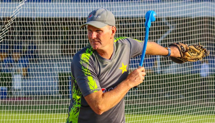 Pakistans&nbsp;side&rsquo;s fielding coach&nbsp;Grant Bradburn. &mdash; AFP/File