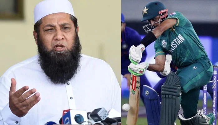 Former Pakistan captain Inzamamul Haq (left) and captain Babar Azam. Photos: Geo.tv/ file