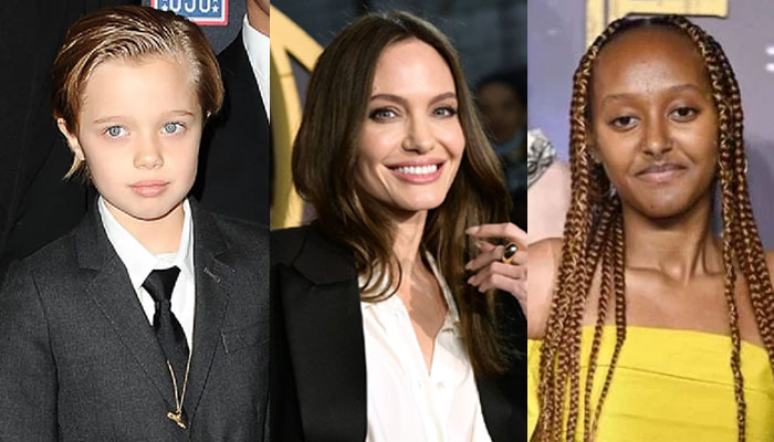 Angelina, Shiloh, Zahara arrive at Eternals cast party