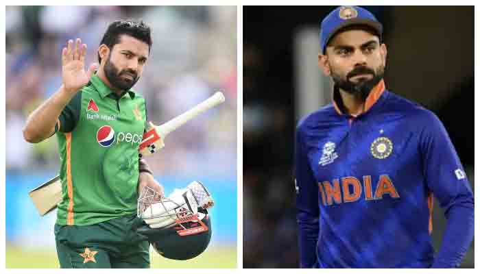 Pakistans Mohammad Rizwan and Indian skipper Virat Kohli.