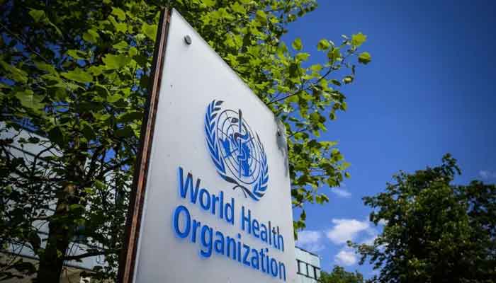 Logo of the World Health Organization (WHO).