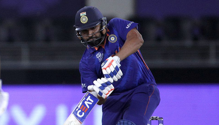 Cricket - ICC Mens T20 World Cup - Super 12 - Group 2 - India v New Zealand - Dubai International Stadium, Dubai, United Arab Emirates - October 31, 2021 Indias Rohit Sharma hits a six. — Reuters/File