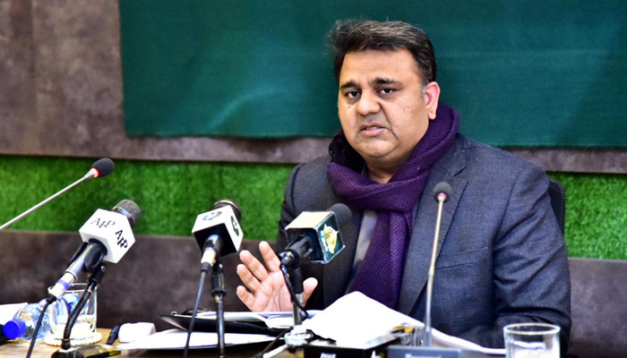 Federal Minister for Information and Broadcasting Chaudhry Fawad Hussain briefing media persons about the decisions taken in federal cabinet meeting in Islamabad on December 14, 2021. &mdash; PID