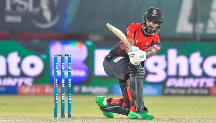 Lahore Qalandars batter Fakhar Zaman playing against Quetta Gladiators at the National Stadium Karachi.. &mdash; PCB
