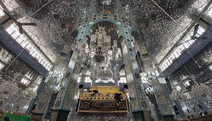 The Persian art and architecture inside the shrine of Syeda Zainab amidst the Arabian cinder-block city is unique.
