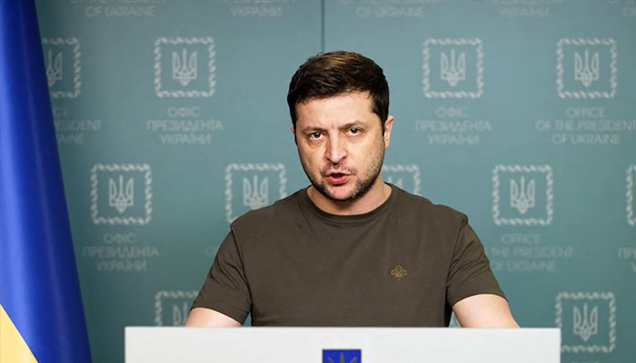 This handout video grab taken and released by the Ukraine Presidency press service on March 4, 2022.&nbsp;Photo&mdash; UKRAINE PRESIDENCY / AFP