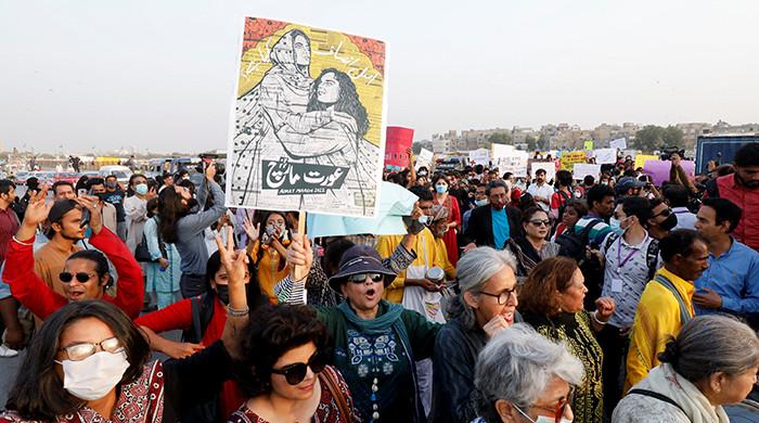 WATCH: Aurat March 2022 — striving for ujrat, tahaffuz, aur sukoon