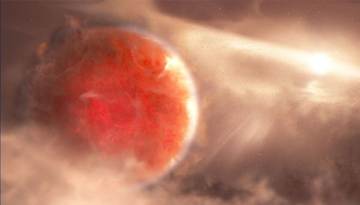 An artists illustration shows a massive, newly forming exoplanet called AB Aurigae b. Photo—  NASA, ESA, Joseph Olmsted (STScI)/ REUTERS.