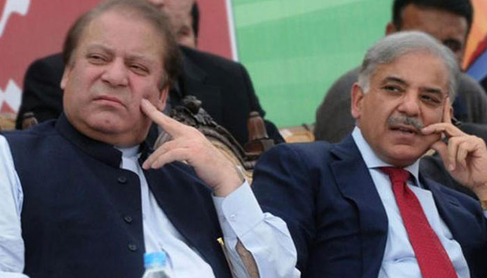 The names of&nbsp;PML-N supremo Nawaz Sharif (left) and&nbsp;Prime Minister Shahbaz Sharif have been removed from ECL. Photo: AFP/file