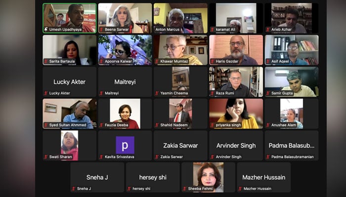 Participants at Sapan discussion on labour rights and democracy. — Sapan News