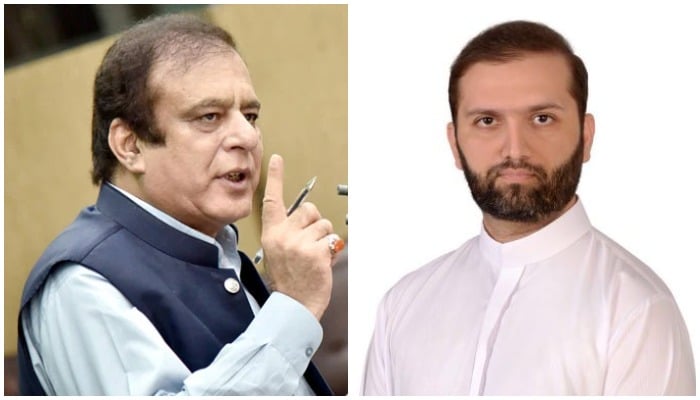 PTI leader Shibli Faraz (L) and PML-N’s Afnan Ullah Khan (R). — APP/Twitter