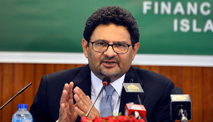 Finance Minister Miftah Ismail speaks during the launch ceremony of ´Economy Survey 2021-22´ in Islamabad on June 9, 2022. — AFP