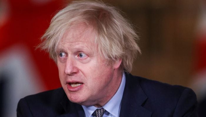 Britains Prime Minister Boris Johnson holds a news conference at 10 Downing Street, on the day of reflection to mark the anniversary of Britains first coronavirus disease (COVID-19) lockdown, in London, Britain March 23, 2021.&mdash;Reuters