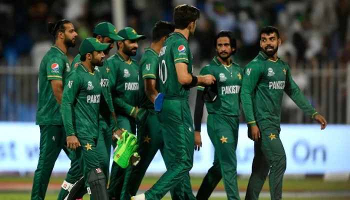 A file photo of the Pakistan cricket team. &mdash; AFP