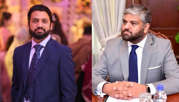 PML-Ns Muhammad Salman Naeem (left) and PTIs Zain Qureshi. &mdash; Twitter/LinkedIn/File