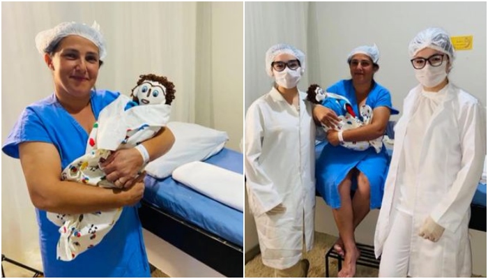 Woman gives birth to doll baby. — Jam Press via The Mirror