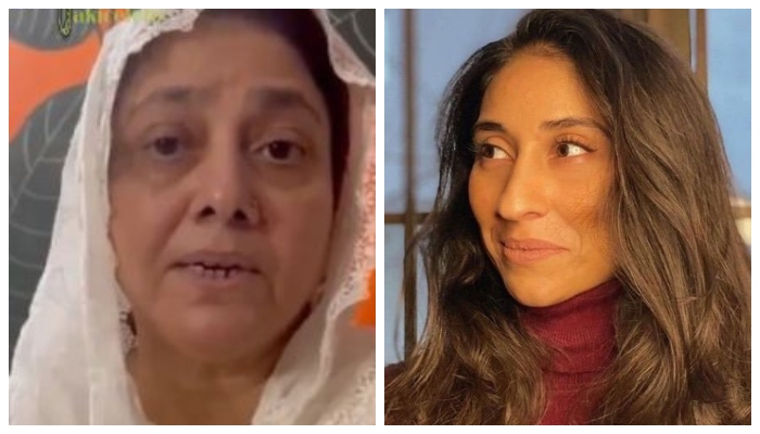 Noor Mukadams mother (left) and Noor Mukadam. &mdash; Screengrab from viral video/Twitter