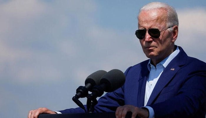 U.S. President Joe Biden delivers remarks on climate change and renewable energy at the site of the former Brayton Point Power Station in Somerset, Massachusetts, US July 20, 2022. &mdash; Reuters