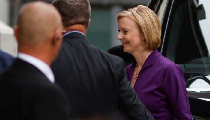 British Foreign Secretary and Conservative leadership candidate Liz Truss arrives for the announcement of Britains next Prime Minister at The Queen Elizabeth II Centre in London, Britain September 5, 2022. &mdash; Reuters