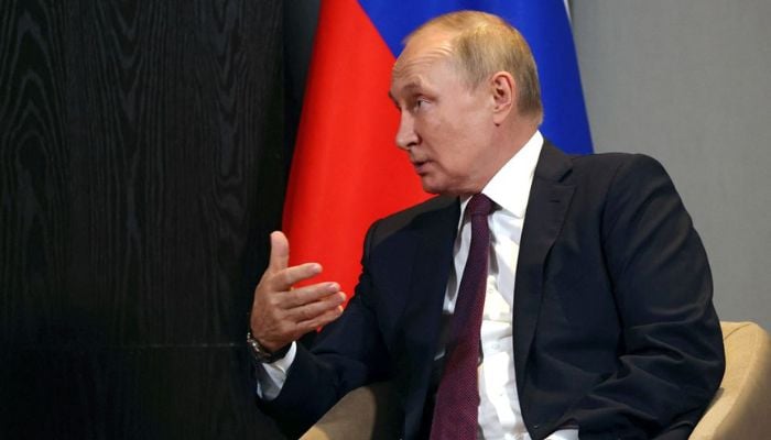 Russian President Vladimir Putin attends a meeting with Turkish President Tayyip Erdogan on the sidelines of the Shanghai Cooperation Organization (SCO) summit in Samarkand, Uzbekistan September 16, 2022.—  Reuters
