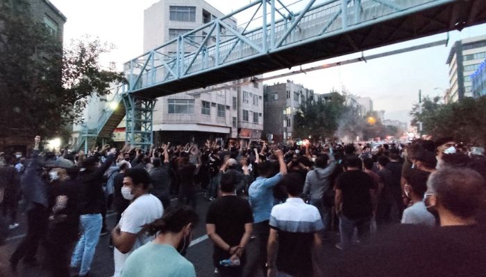 People attend a protest over the death of Mahsa Amini, a woman who died after being arrested by the Islamic republics morality police, in Tehran, Iran September 21, 2022.— Reuters