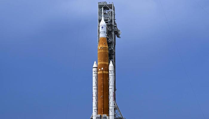NASAs next-generation moon rocket, the Space Launch System. — AFP