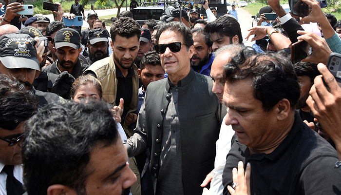 Pakistans former Prime Minister Imran Khan, who is facing terrorism charges, appears in court to extend pre-arrest bail, in Islamabad, Pakistan September 1, 2022. — Reuters
