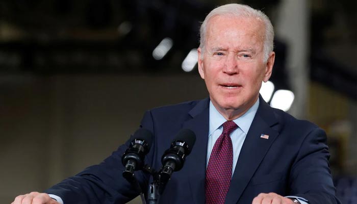 US President Joe Biden delivers remarks after touring the General Motors Factory ZERO electric vehicle assembly plant in Detroit, Michigan, U.S. November 17, 2021. — Reuters