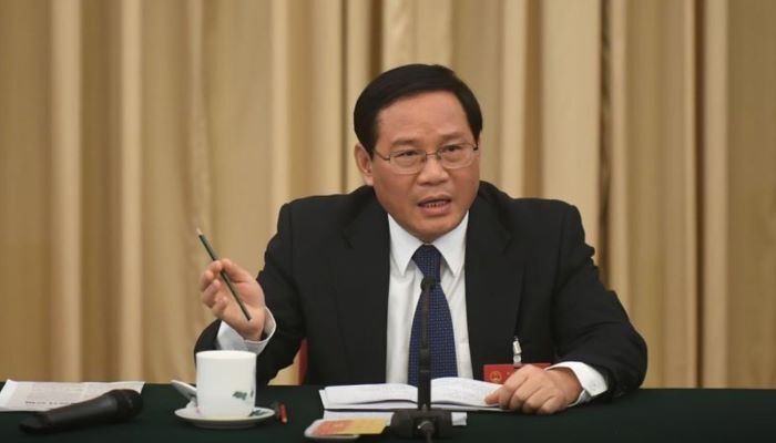 Li Qiang speaks during the Jiangsu delegations group discussion during the National Peoples Congress (NPC), in Beijing, China March 7, 2017. — Reuters