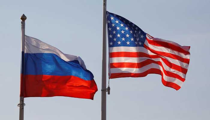 National flags of Russia and the U.S. fly at Vnukovo International Airport in Moscow, Russia April 11, 2017. — Reuters.