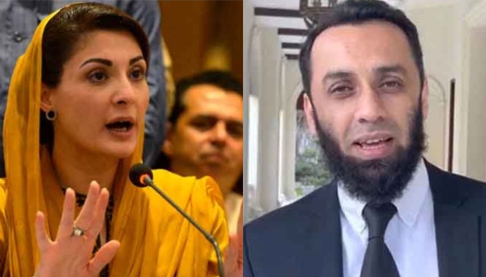PML-N Vice President Maryam Nawaz (L) and Special Assistant to the Prime Minister Attaullah Tarar. — Reuters/Twitter