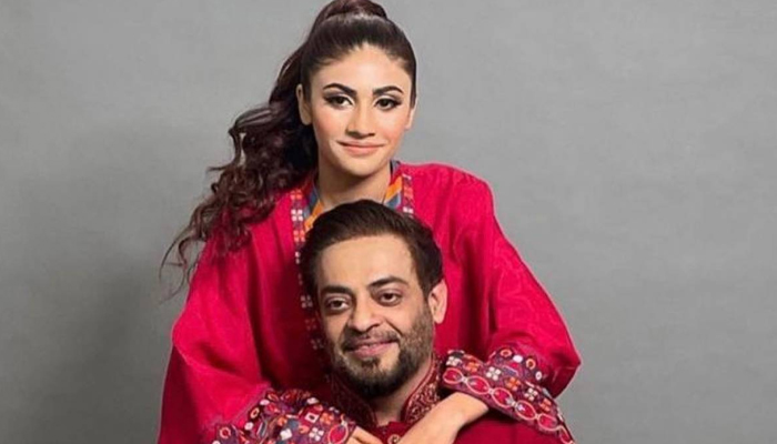 Renowned television personality Aamir Liaquat and his wife Dania Shah. — Twitter/File