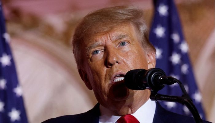 Former U.S. President Donald Trump announces that he will once again run for president in the 2024 election during an event at his Mar-a-Lago estate in Palm Beach, Florida, U.S. November 15, 2022.— Reuters