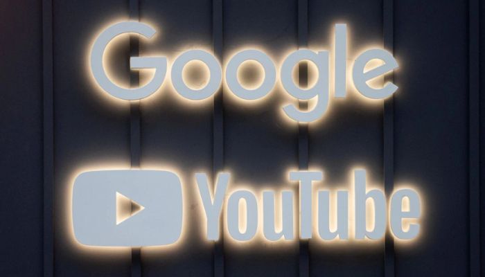The logos of Google and YouTube are seen in Davos, Switzerland, May 22, 2022.— Reuters