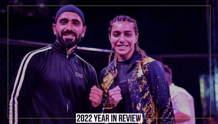 Eman (R) with her coach Rizwan Orakzai — Facebook/Rizwan Khan Orakzai