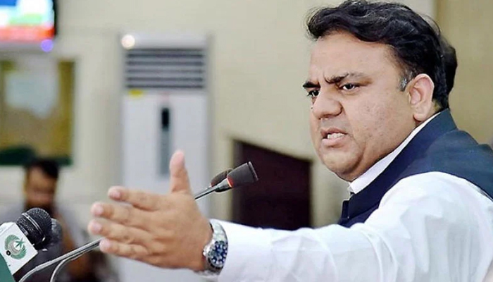 PTI leader Fawad Chaudhry speaking during a press conference. — PID/File