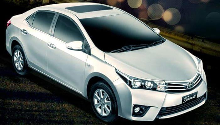 An undated image of Toyota Corolla Grande. — Twitter/@Toyota_PK