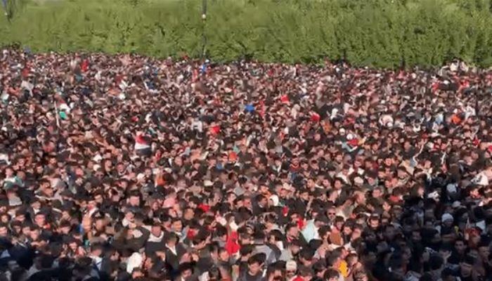 A stampede near a football stadium in the city of Basra in southern Iraq killed one person and injured dozens on Thursday.— Twitter/Gulf Daily News