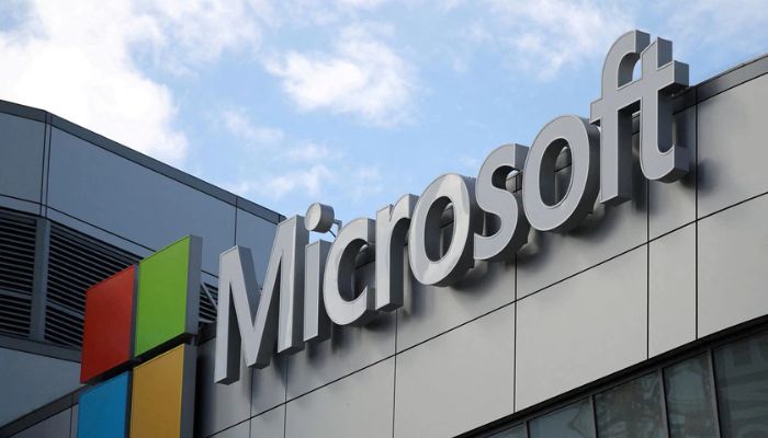 A Microsoft logo is seen in Los Angeles, California, November 7, 2017.— Reuters