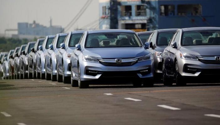 Newly manufactured cars of the automobile maker Honda await export in a port in Yokohama, Japan May 30, 2017. — Reuters
