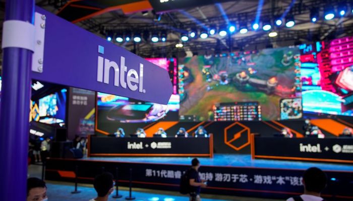 Visitors are seen at the Intel booth during the China Digital Entertainment Expo and Conference, also known as ChinaJoy, in Shanghai, China July 30, 2021.— Reuters