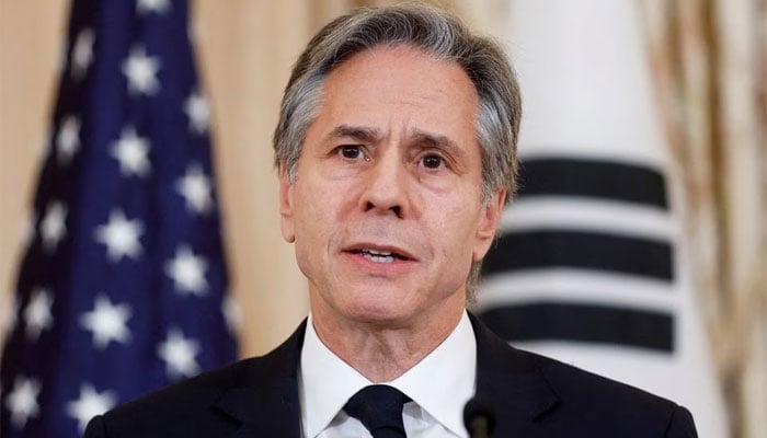 US Secretary of State Antony Blinken speaks as he attends the joint news conference with South Korean Foreign Minister Park Jin, at the State Department in Washington, US. — Reuters/File