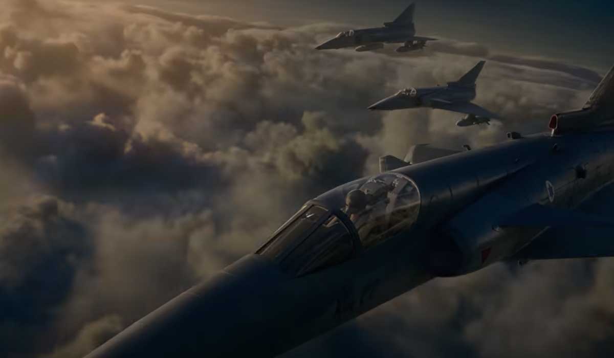 Scene from the film showing jets flying. — Screengrab via YouTube/Netflix India